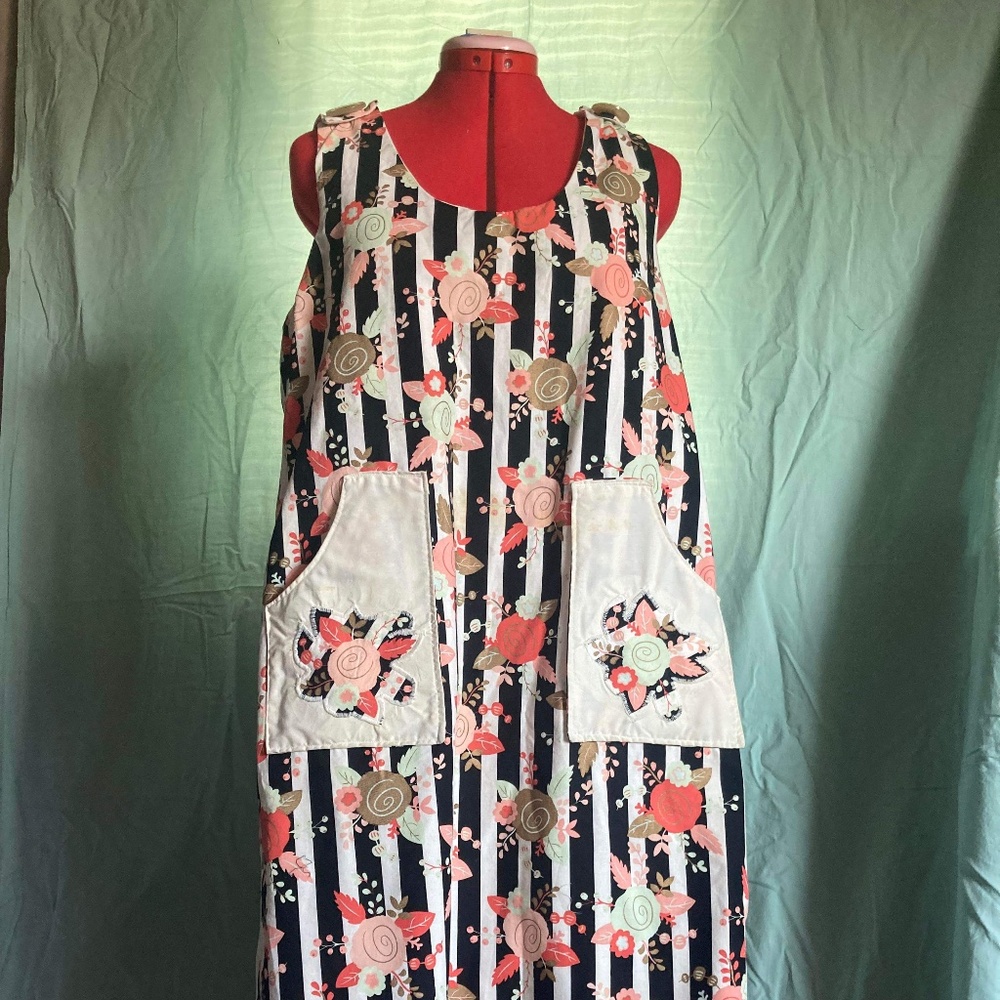 Handmade floral crisscross apron